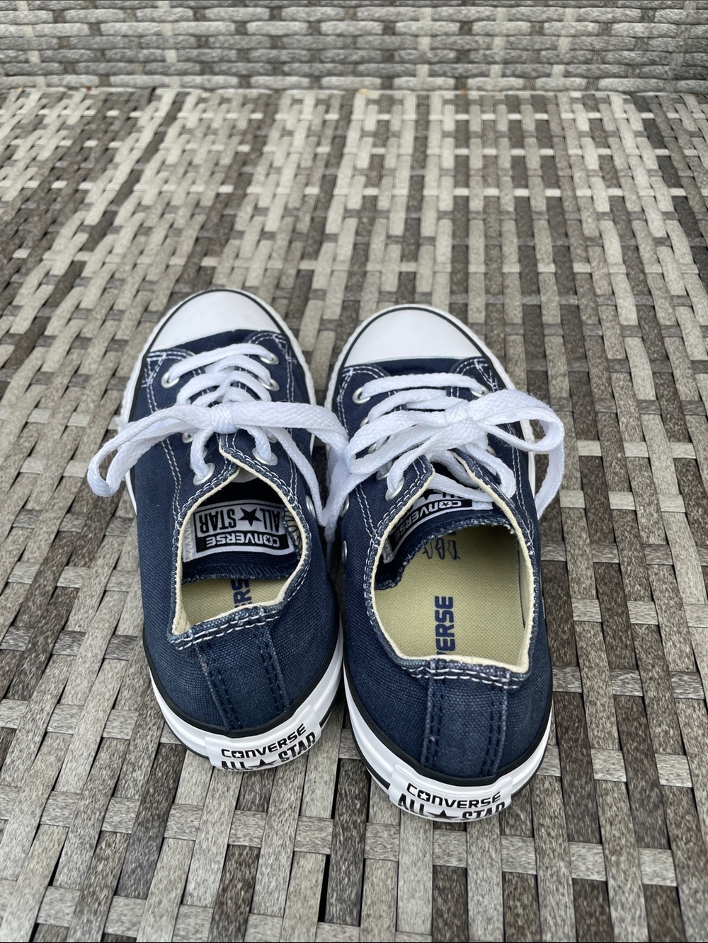 Converse Kids Navy and White Low Top Sneakers